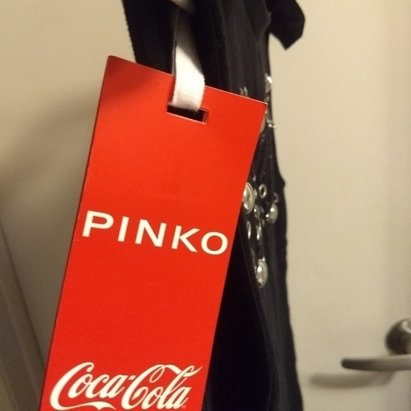 3 x $88 Pinko x Coca Cola Womens black sleeveless size S mini dress NWT - Picture 7 of 8